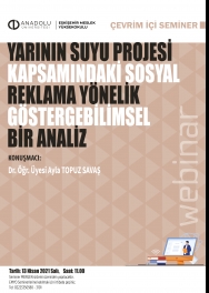 "Yarının Suyu Projesi Kapsamındaki Sosyal Reklama Yönelik Gösterge Bilimsel Bir Analiz"