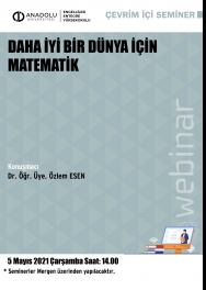 "Daha İyi Bir Dünya İçin Matematik"