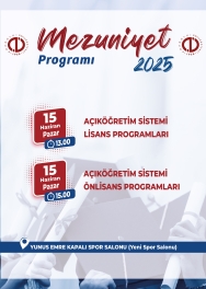 "2024-2025 Akademik Yılı Açıköğretim Sistemi Lisans Mezuniyet Töreni"