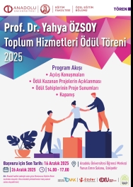 ''Prof. Dr. Yahya Özsoy Toplum Hizmetleri Ödül Töreni''